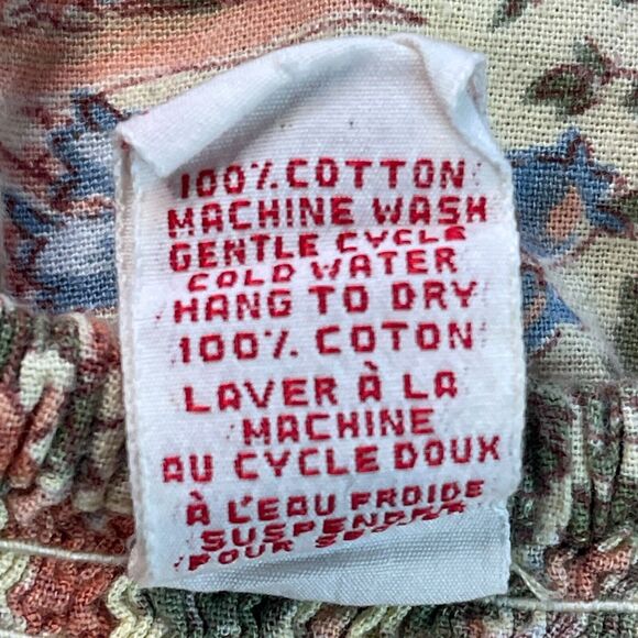 April Cornell Girls Sz 2 Orange Patchwork Strappy Sundress Lace Trim 100% Cotton - Picture 6 of 8